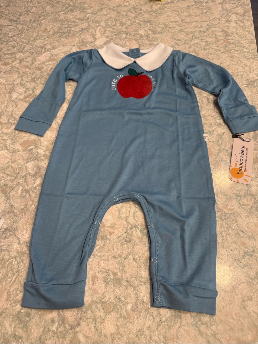 NWT Bianca & Bear Cute to the Core Apple Playsuit 12-18M